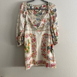 Farm Rio beautiful detail dress size small